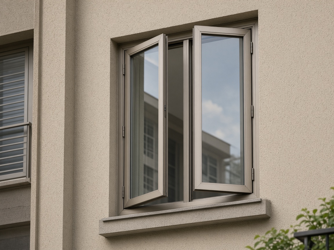 Aluminium casement window